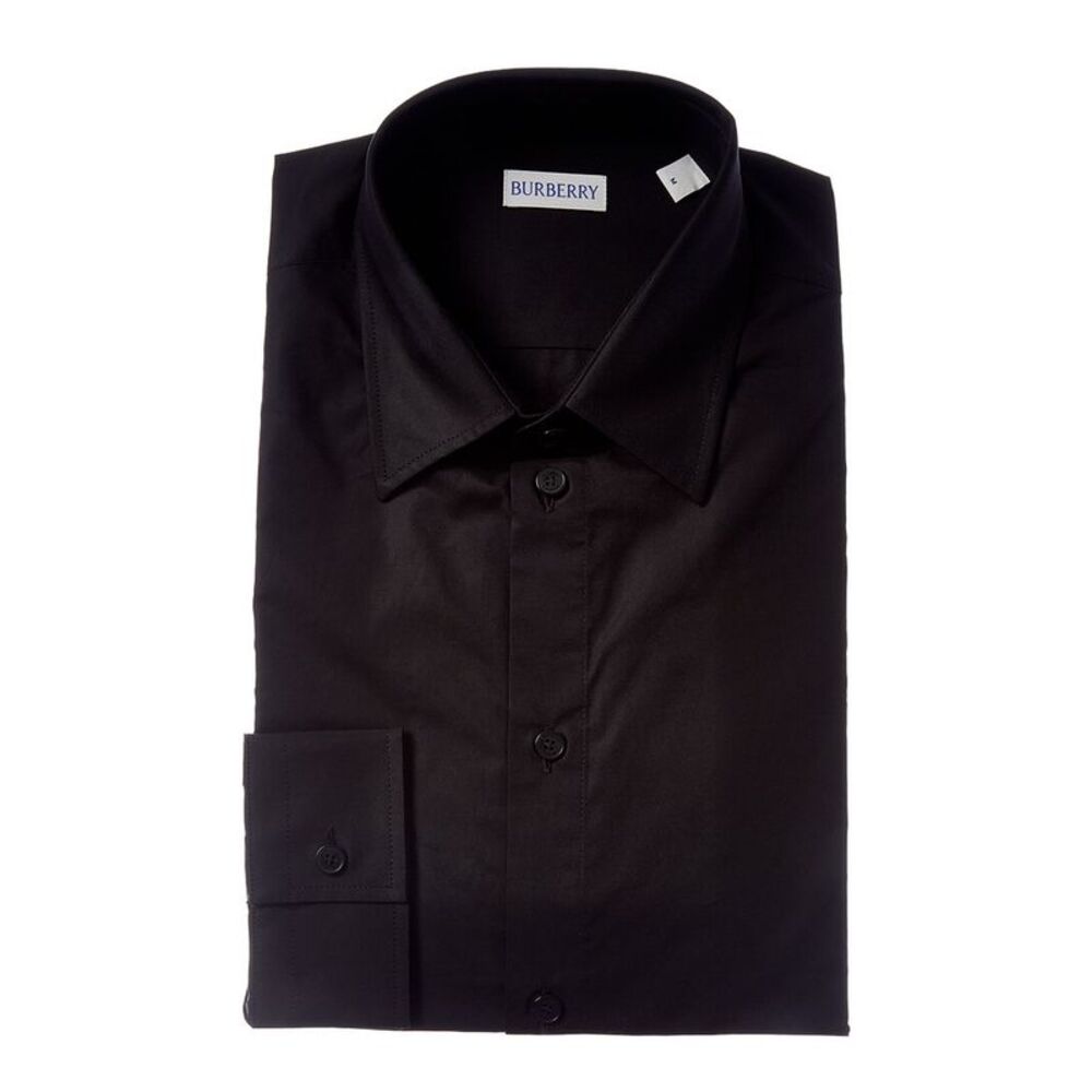 Burberry Mens Dress Shirt, Black